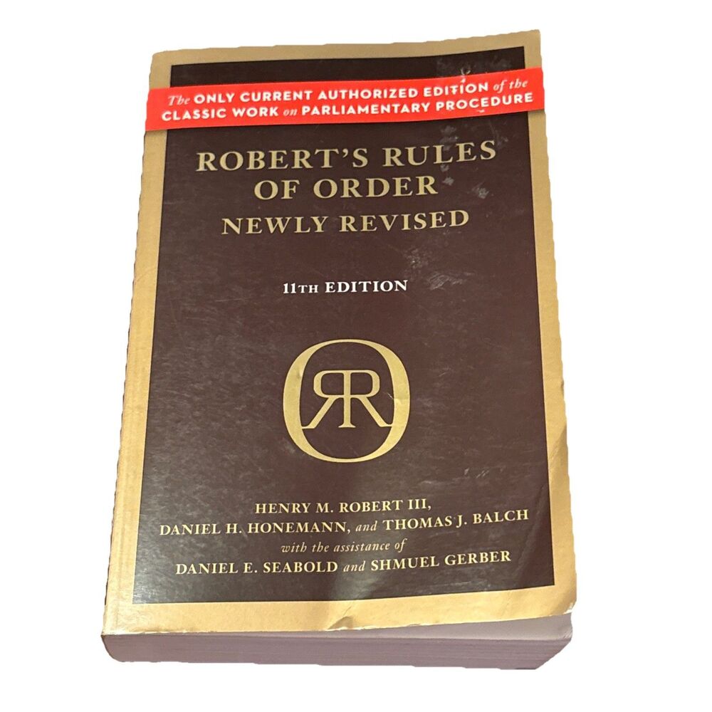 Robert's Rules of Order by Henry M. Robert III 2011 PB 11th Edition